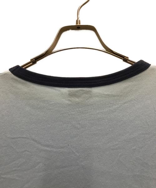 BoTT（ボット）BoTT (ボット) Bear Stamp Ringer Tee リンガーTシャツ スカイブルー サイズ:Mの古着・服飾アイテム