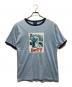 BoTT（ボット）の古着「Bear Stamp Ringer Tee リンガーTシャツ」｜スカイブルー