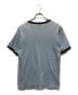 BoTT (ボット) Bear Stamp Ringer Tee リンガーTシャツ スカイブルー サイズ:M：6000円