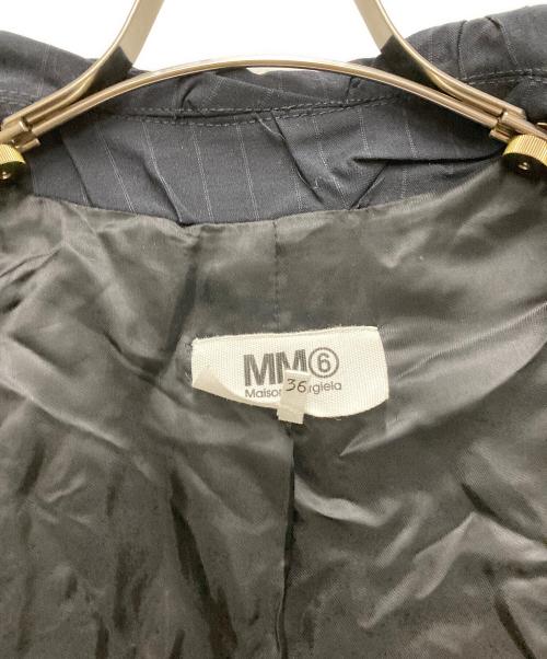 MM6 Maison Margiela（エムエムシックスメゾンマルジェラ）MM6 Maison Margiela (エムエムシックスメゾンマルジェラ) クラッシュトレンチコート ネイビー サイズ:36の古着・服飾アイテム