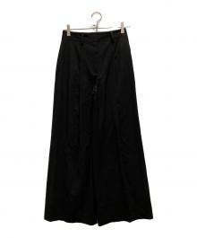 theory（セオリー）の古着「ストレッチウールセンタープリーツパンツ」｜ブラック