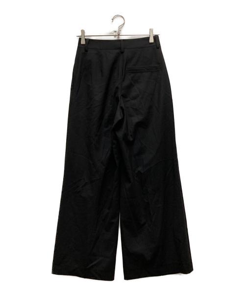 theory（セオリー）theory (セオリー) ストレッチウールセンタープリーツパンツ ブラックの古着・服飾アイテム