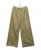 AURALEEオーラリー）の古着「GARMENTーDYED FINX SHUTTLE WEATHER DRAWSTRING PANTS」｜ベージュ
