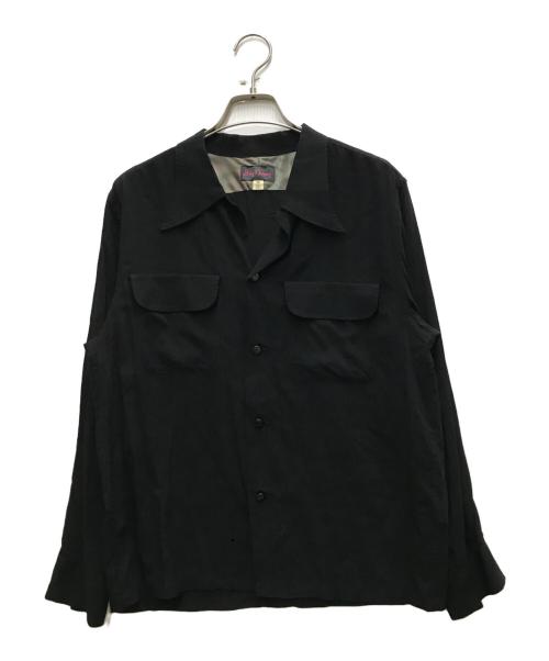 Dry Bones（ドライボーンズ）Dry bones (ドライボーンズ) レーヨンシャツ ブラック サイズ:36の古着・服飾アイテム