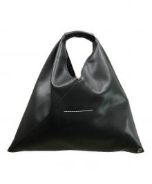 MM6 Maison Margiela（エムエムシックスメゾンマルジェラ）の古着「エコレザー ジャパニーズスモールトート」｜ブラック
