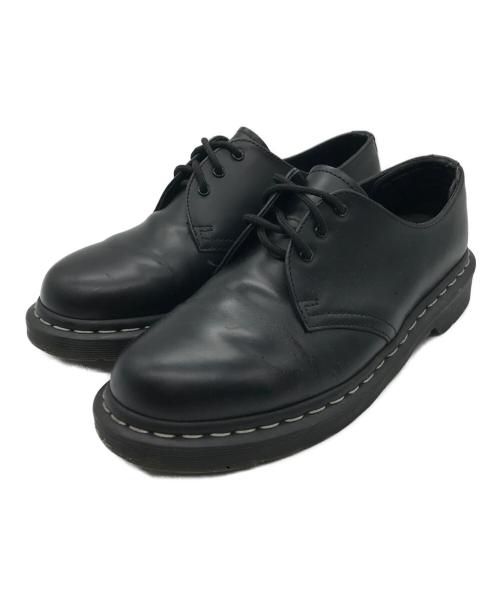 Dr.Martens（ドクターマーチン）Dr.Martens (ドクターマーチン) 1461 ホワイトステッチ 3 ホール シューズ ブラック サイズ: UK 7の古着・服飾アイテム