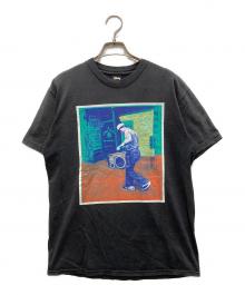 stussy（ステューシー）の古着「00S カスタムメイドプリントTシャツ」｜ブラック