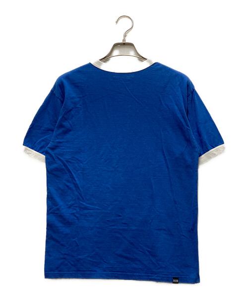 Hysteric Glamour（ヒステリックグラマー）Hysteric Glamour (ヒステリックグラマー) VAMPIRELLA HYSTERIC ISSUE ガールプリント リンガーTシャツ ブルー サイズ:Sの古着・服飾アイテム