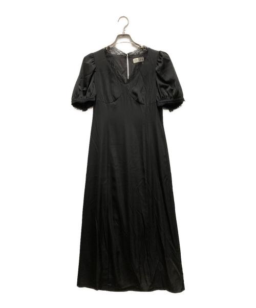 COELIE（コエリー）COELIE (コエリー) レースDockingサテンドレス ブラック サイズ:Sの古着・服飾アイテム