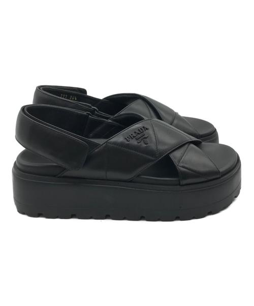 PRADA（プラダ）PRADA (プラダ) CALZATURE DONNA サンダル ブラック サイズ:SIZE 36 1/2の古着・服飾アイテム