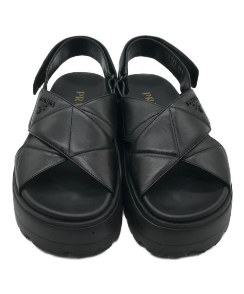 PRADA（プラダ）PRADA (プラダ) CALZATURE DONNA サンダル ブラック サイズ:SIZE 36 1/2の古着・服飾アイテム