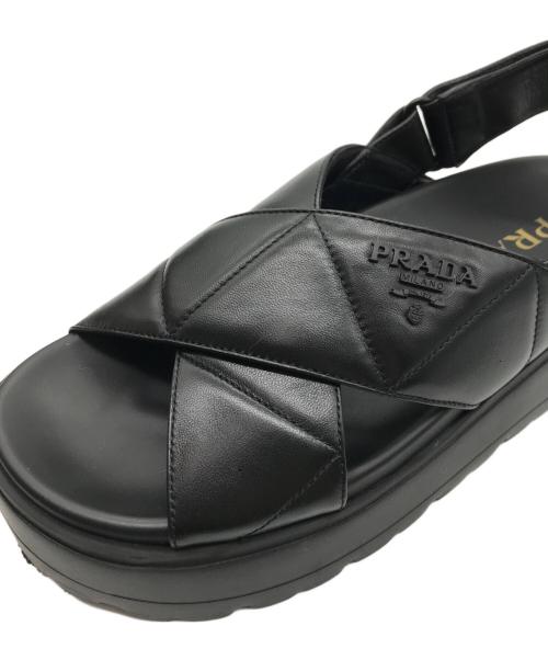 PRADA（プラダ）PRADA (プラダ) CALZATURE DONNA サンダル ブラック サイズ:SIZE 36 1/2の古着・服飾アイテム