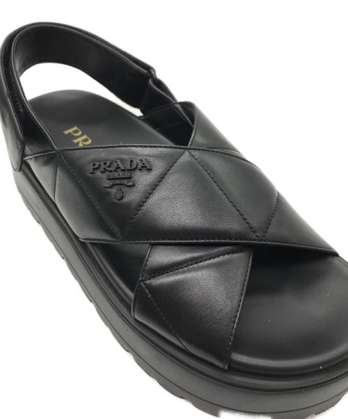 PRADA（プラダ）PRADA (プラダ) CALZATURE DONNA サンダル ブラック サイズ:SIZE 36 1/2の古着・服飾アイテム