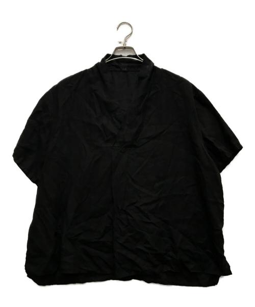 MITTAN（ミッタン）MITTAN (ミッタン) ヘンププルオーバーシャツ ブラック サイズ:3の古着・服飾アイテム