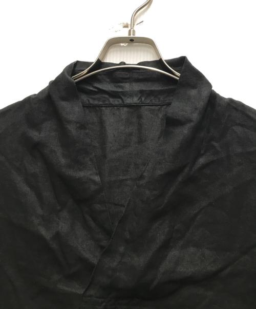 MITTAN（ミッタン）MITTAN (ミッタン) ヘンププルオーバーシャツ ブラック サイズ:3の古着・服飾アイテム