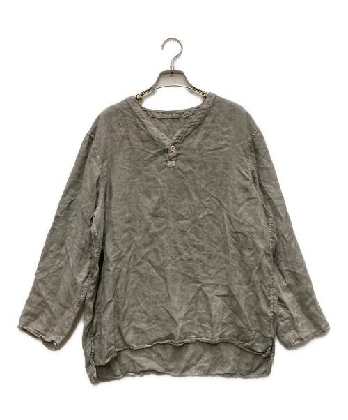 MITTAN（ミッタン）MITTAN (ミッタン) リネン長袖プルオーバー グレー サイズ:2の古着・服飾アイテム