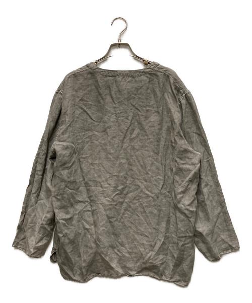 MITTAN（ミッタン）MITTAN (ミッタン) リネン長袖プルオーバー グレー サイズ:2の古着・服飾アイテム