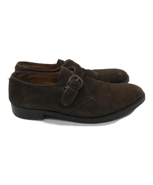 JOHN LOBB（ジョンロブ）JOHN LOBB (ジョンロブ) VINCENT シングルモンクストラップスウェードシューズ ブラウン サイズ:9Eの古着・服飾アイテム