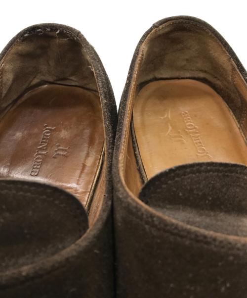 JOHN LOBB（ジョンロブ）JOHN LOBB (ジョンロブ) VINCENT シングルモンクストラップスウェードシューズ ブラウン サイズ:9Eの古着・服飾アイテム