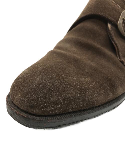 JOHN LOBB（ジョンロブ）JOHN LOBB (ジョンロブ) VINCENT シングルモンクストラップスウェードシューズ ブラウン サイズ:9Eの古着・服飾アイテム