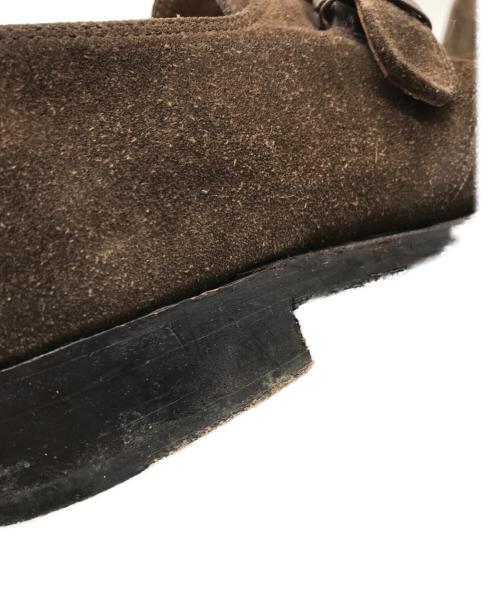 JOHN LOBB（ジョンロブ）JOHN LOBB (ジョンロブ) VINCENT シングルモンクストラップスウェードシューズ ブラウン サイズ:9Eの古着・服飾アイテム