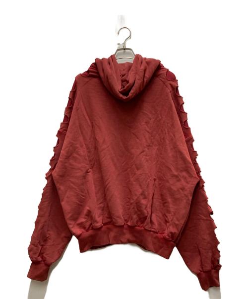 Avavav（アヴァヴァヴ）AVAVAV (アヴァヴァヴ) カットアウトパーカー レッド サイズ:Lの古着・服飾アイテム