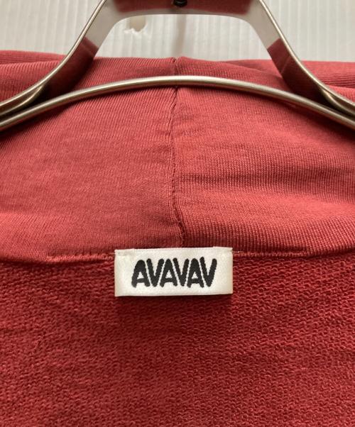 Avavav（アヴァヴァヴ）AVAVAV (アヴァヴァヴ) カットアウトパーカー レッド サイズ:Lの古着・服飾アイテム