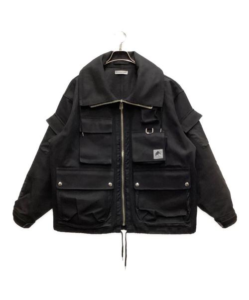 flagstuff（フラグスタフ）flagstuff (フラグスタフ) ダックキャンバスジャケット ブラック サイズ:Lの古着・服飾アイテム