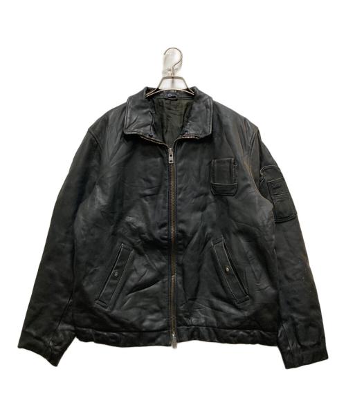 French Military（フレンチミリタリー）French Military (フレンチミリタリー) 80's~パイロットレザージャケット ブラック サイズ:不明の古着・服飾アイテム