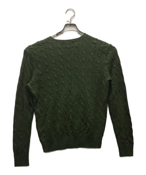 POLO RALPH LAUREN（ポロ・ラルフローレン）POLO RALPH LAUREN (ポロ・ラルフローレン) 90's Vネックシルクニット グリーン サイズ:Mの古着・服飾アイテム