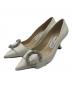 JIMMY CHOO（ジミーチュウ）の古着「MELVA ビジューパンプス」｜ホワイト