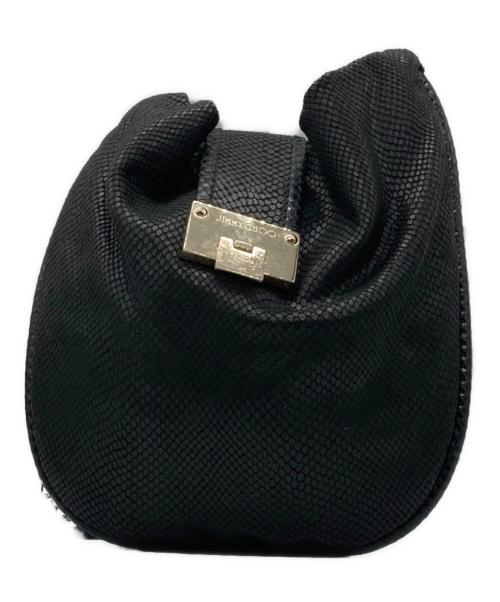 JIMMY CHOO（ジミーチュウ）JIMMY CHOO (ジミーチュウ) パイソンショルダーバッグ ブラックの古着・服飾アイテム