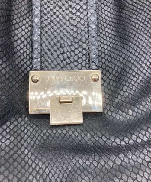 JIMMY CHOO（ジミーチュウ）JIMMY CHOO (ジミーチュウ) パイソンショルダーバッグ ブラックの古着・服飾アイテム