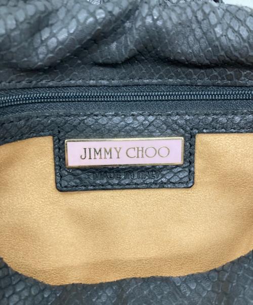 JIMMY CHOO（ジミーチュウ）JIMMY CHOO (ジミーチュウ) パイソンショルダーバッグ ブラックの古着・服飾アイテム
