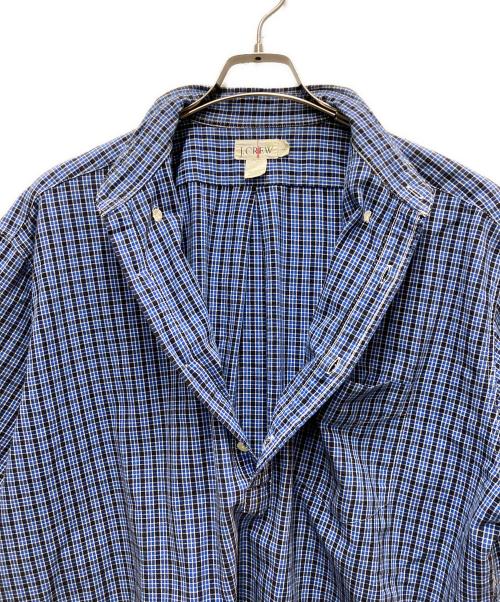 J.CREW（ジェイクルー）J.CREW (ジェイクルー) チェックプルオーバーシャツ ブルー サイズ:Lの古着・服飾アイテム