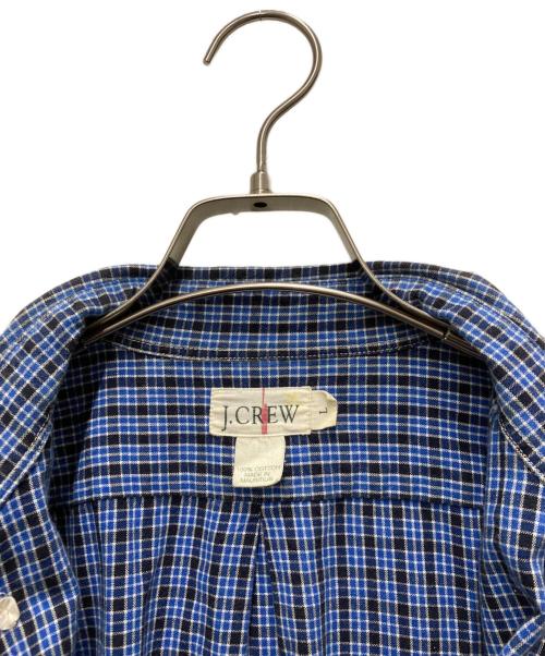 J.CREW（ジェイクルー）J.CREW (ジェイクルー) チェックプルオーバーシャツ ブルー サイズ:Lの古着・服飾アイテム
