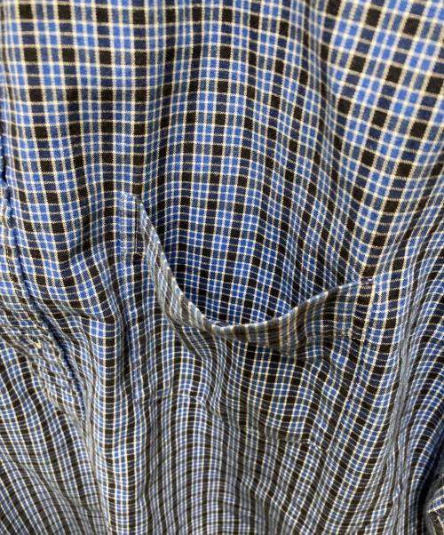 J.CREW（ジェイクルー）J.CREW (ジェイクルー) チェックプルオーバーシャツ ブルー サイズ:Lの古着・服飾アイテム