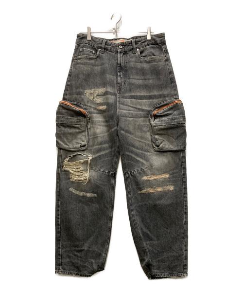PDF（ピーディーエフ）PDF (ピーディーエフ) channel guerrilla cargo denim グレー サイズ:30の古着・服飾アイテム