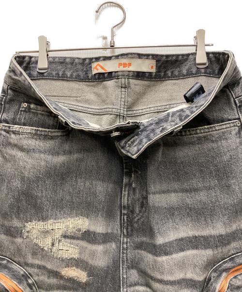 PDF（ピーディーエフ）PDF (ピーディーエフ) channel guerrilla cargo denim グレー サイズ:30の古着・服飾アイテム