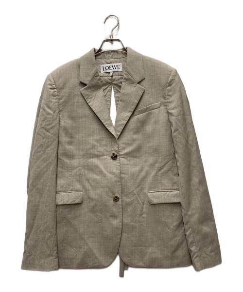 LOEWE（ロエベ）LOEWE (ロエベ) タイバック テーラードジャケット ベージュ サイズ:38の古着・服飾アイテム