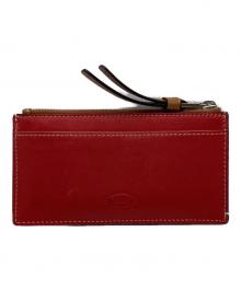 tod's for ron herman（トッズ）の古着「レザーカードホルダー」｜レッド