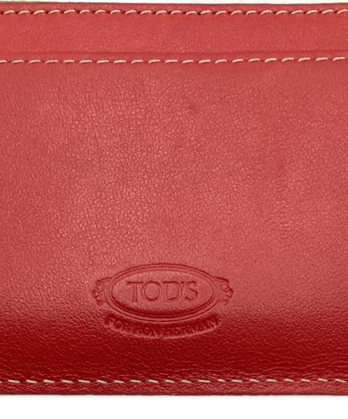 tod's for ron herman（トッズ）tod's for ron herman (トッズ) レザーカードホルダー レッドの古着・服飾アイテム