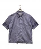 DISCOVEREDディスカバード）の古着「FIRE STRIPE SHIRT」｜ブルー