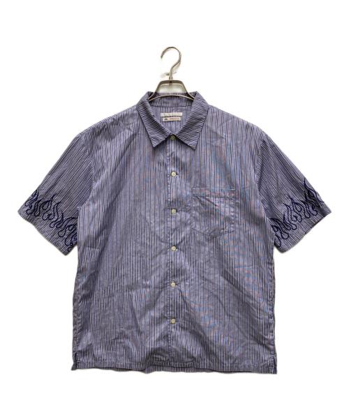 DISCOVERED（ディスカバード）DISCOVERED (ディスカバード) FIRE STRIPE SHIRT ブルー サイズ:2の古着・服飾アイテム
