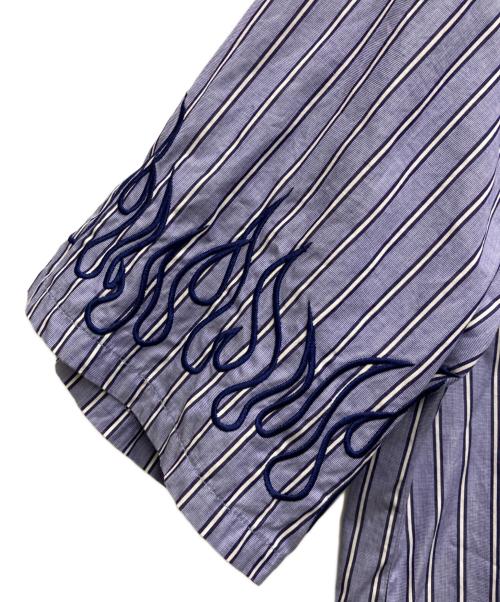 DISCOVERED（ディスカバード）DISCOVERED (ディスカバード) FIRE STRIPE SHIRT ブルー サイズ:2の古着・服飾アイテム