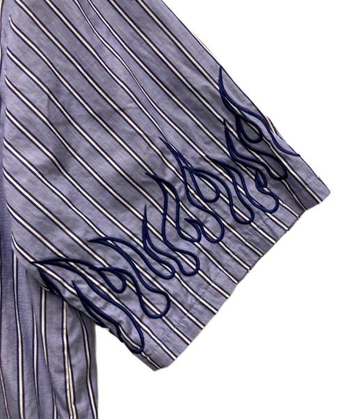 DISCOVERED（ディスカバード）DISCOVERED (ディスカバード) FIRE STRIPE SHIRT ブルー サイズ:2の古着・服飾アイテム