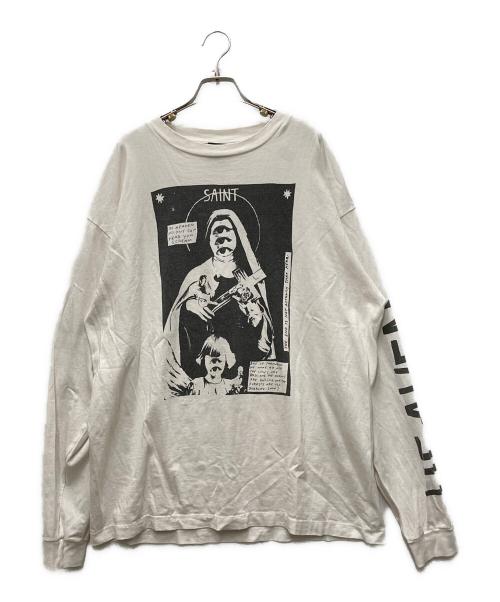 SAINT MICHAEL（セントマイケル）SAINT MICHAEL (セントマイケル) LS TEE W.I.H ホワイト サイズ:XLの古着・服飾アイテム