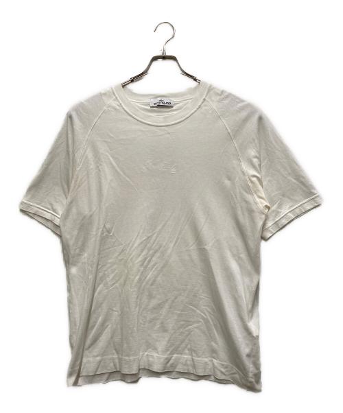 STONE ISLAND（ストーンアイランド）STONE ISLAND (ストーンアイランド) COTTON JERSEY GARMENT DYED ホワイト サイズ:Lの古着・服飾アイテム