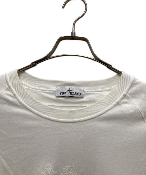 STONE ISLAND（ストーンアイランド）STONE ISLAND (ストーンアイランド) COTTON JERSEY GARMENT DYED ホワイト サイズ:Lの古着・服飾アイテム