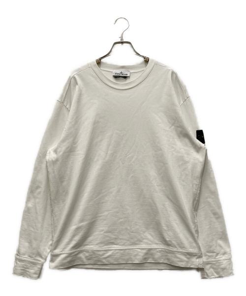 STONE ISLAND（ストーンアイランド）STONE ISLAND (ストーンアイランド) ロングスリーブTシャツ ホワイト サイズ:Lの古着・服飾アイテム
